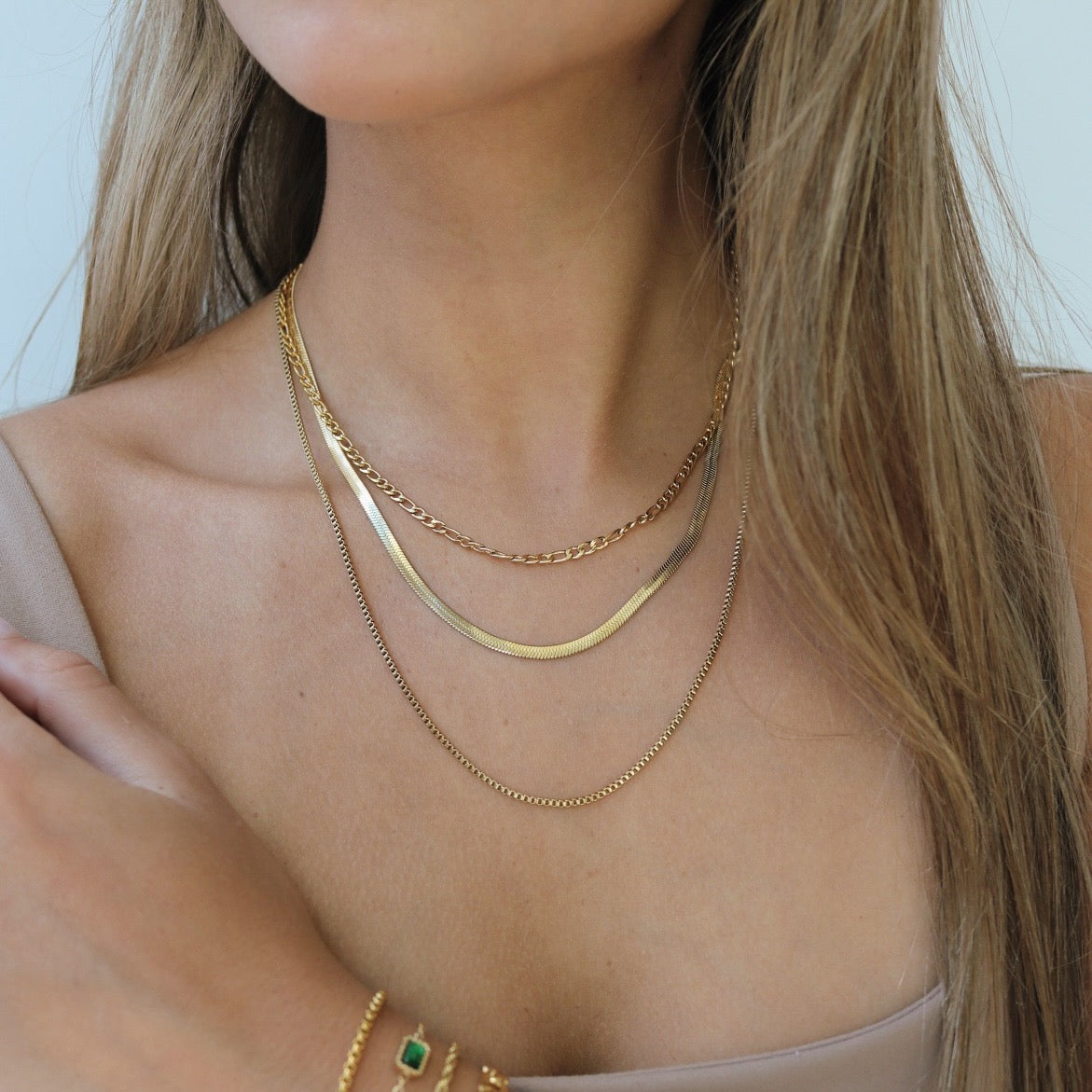 Gold Layered Necklace - Rachel