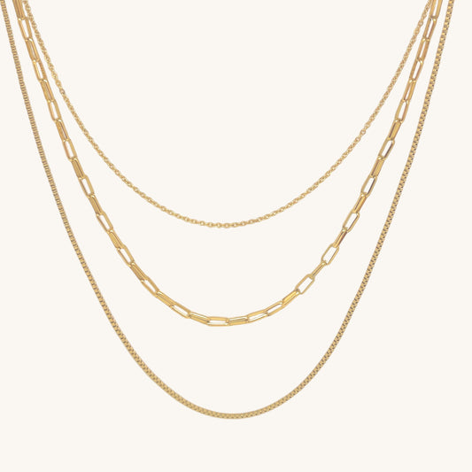 Gold Layered Necklace - Relle