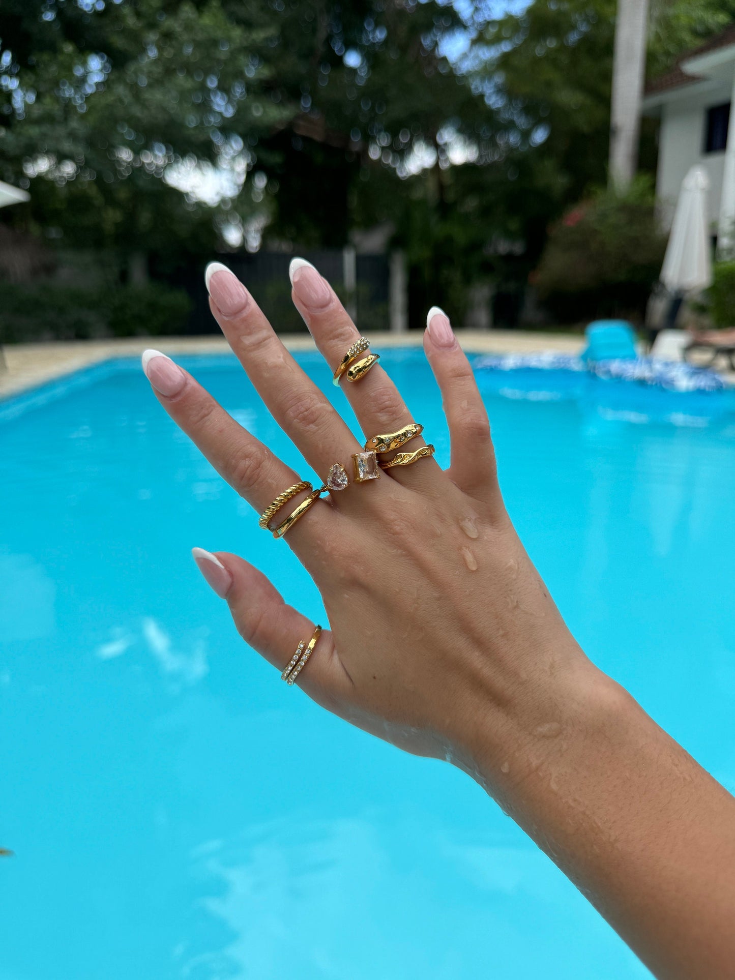 Braided Stack Ring, layered gold statement ring, gold filled ring, rings for women, braid twist ring, stackable rings, ring set ring stack