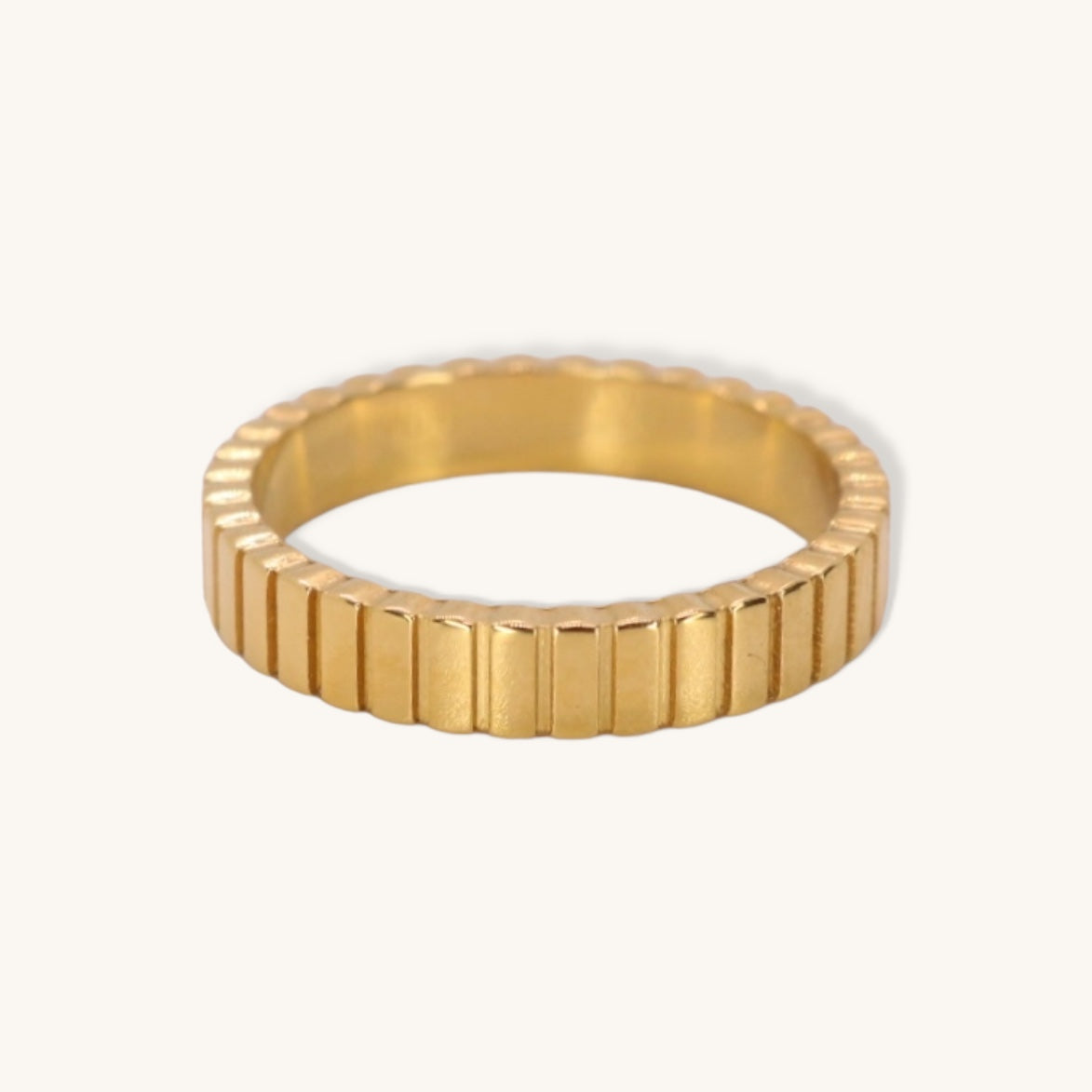 Ribbed Stacker Ring