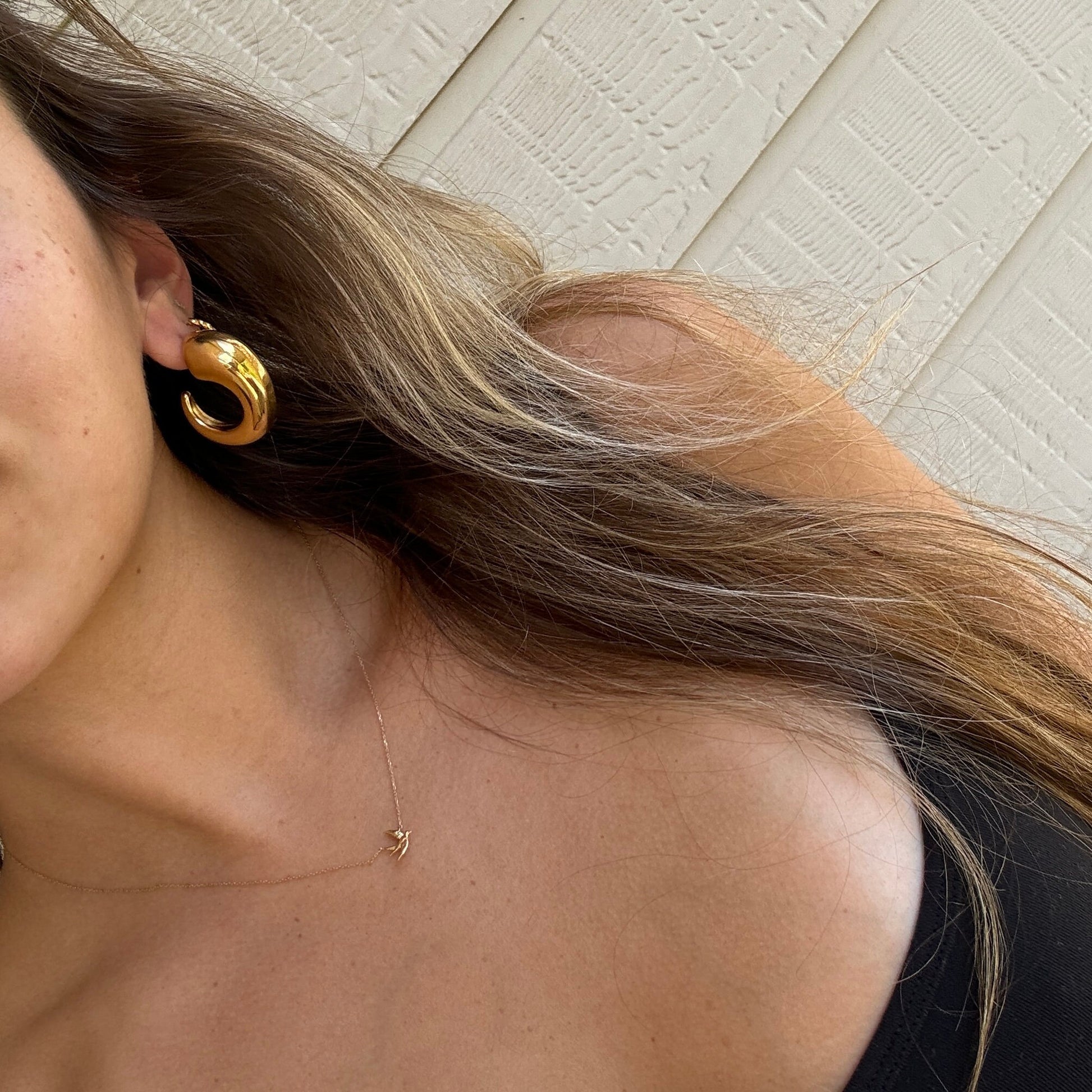 Wide hoop earrings, chunky gold earrings, thick vintage earrings, statement large gold earrings, bold minimalist gold hoops, chunky earrings