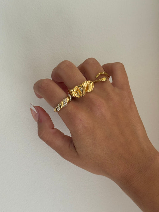 Gold ring statement rings, gold nugget ring, irregular gold ring chunky, hammered gold ring, statement ring thick gold ring bold ring women