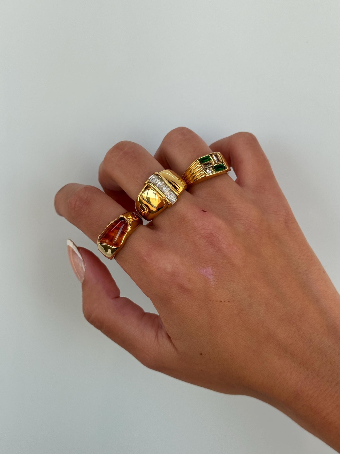 Chunky gold ring, dome ring for women, vintage statement rings gold filled, large dome ring, unique rings, thick gold ring, maximalist ring