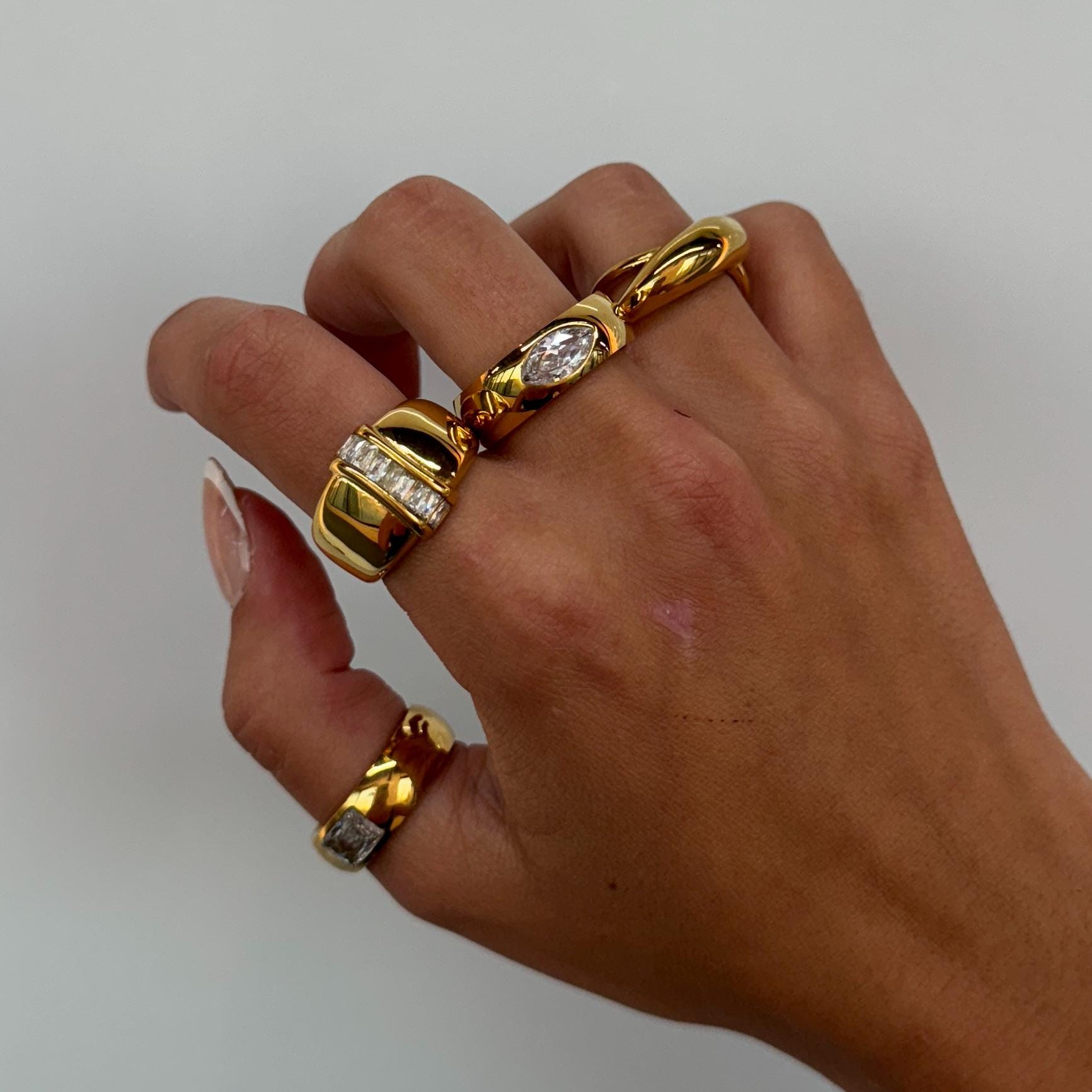 Chunky gold ring, dome ring for women, vintage statement rings gold filled, large dome ring, unique rings, thick gold ring, maximalist ring