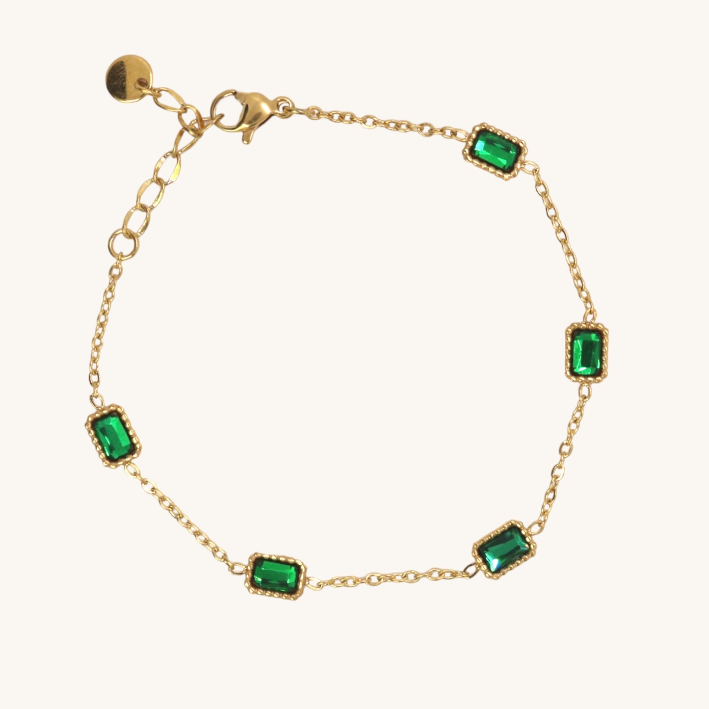 Safia Emerald Stone Bracelet