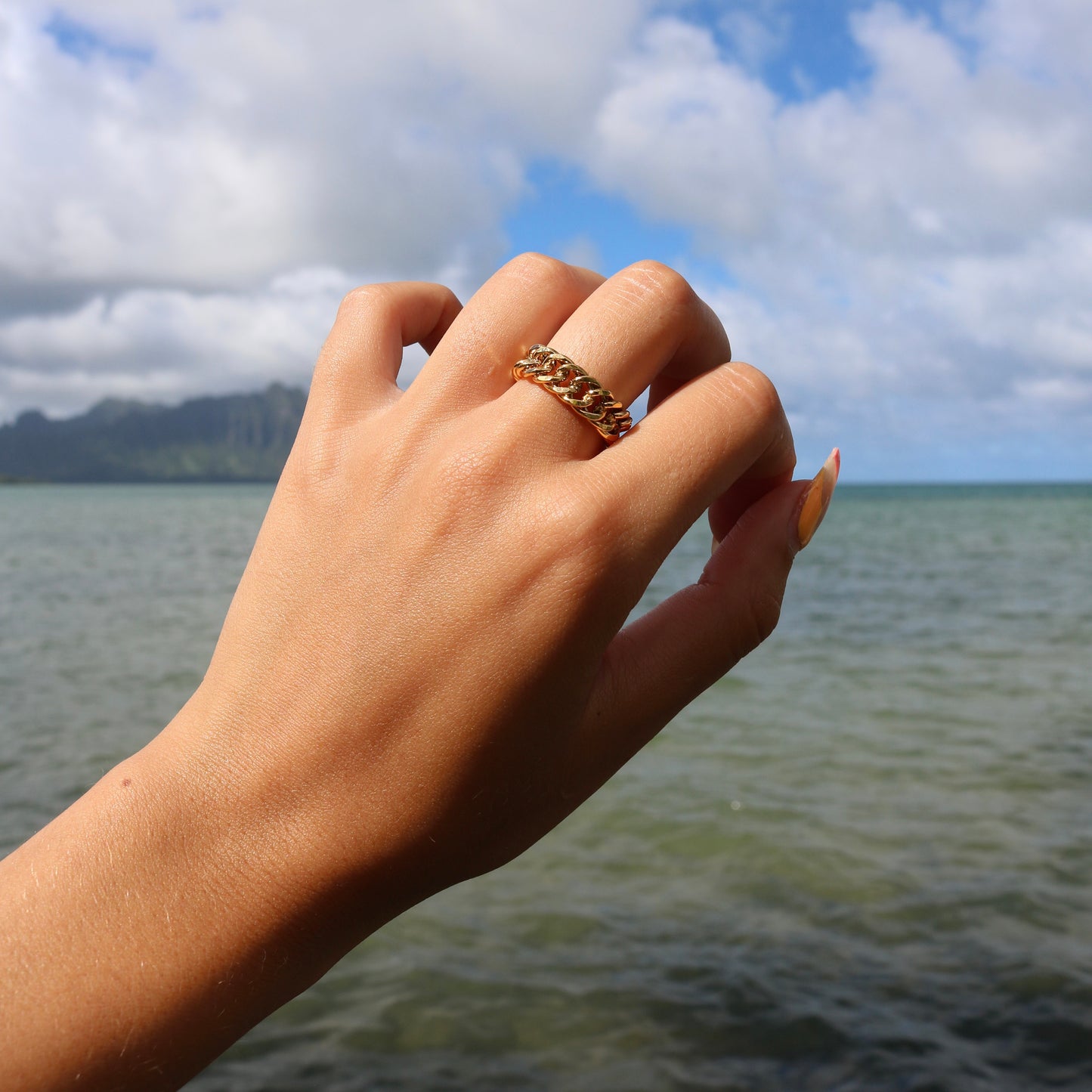 Braided gold ring - gold twisted ring, braided ring, stackable ring, unique ring, statement ring, gold loop ring, braided gold band, woven