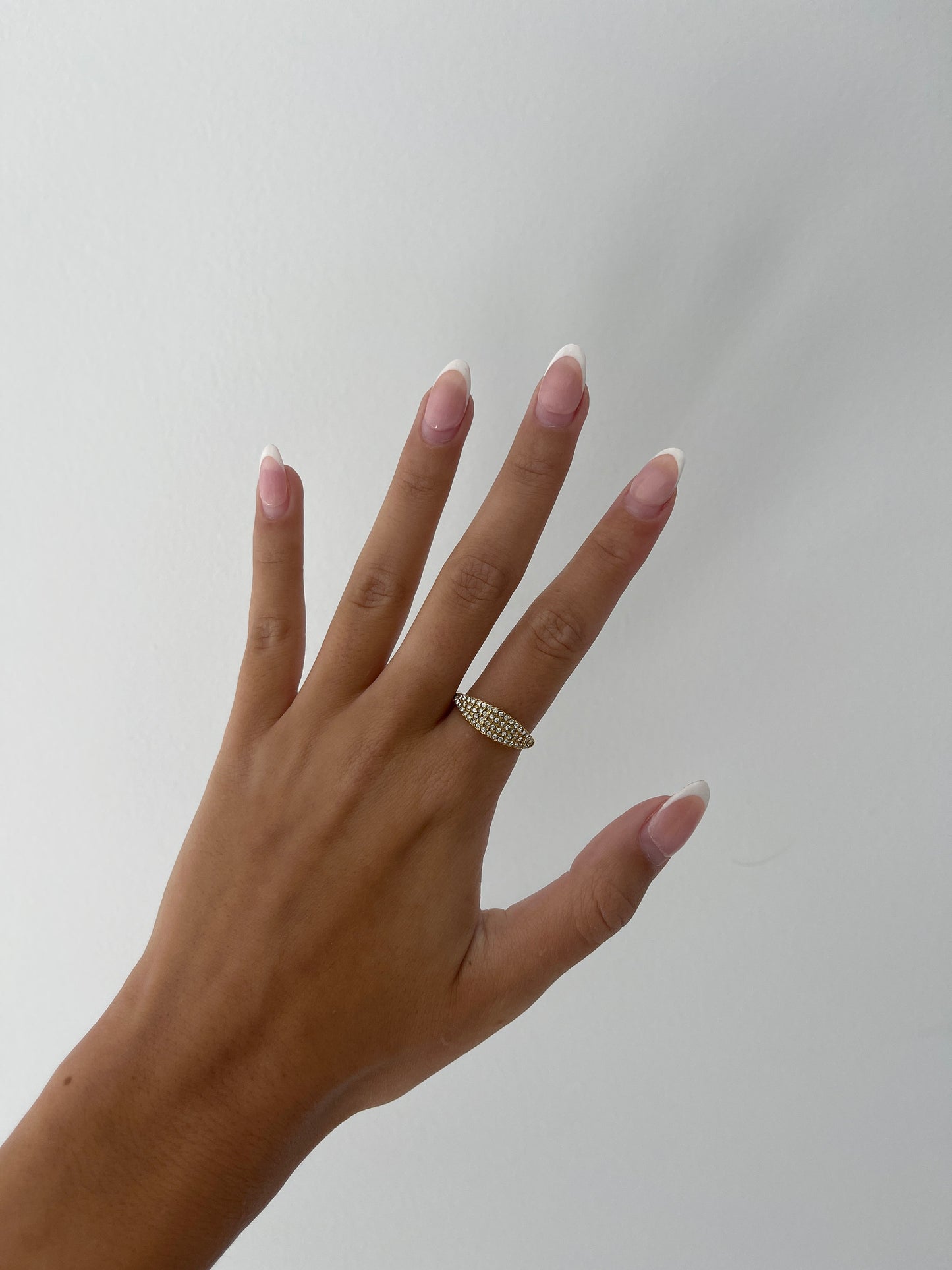 Gemstone Signet Ring, gold statement ring irregular chunky gemstone ring, gold filled ring, signet pave gemstone ring, thick gold band ring