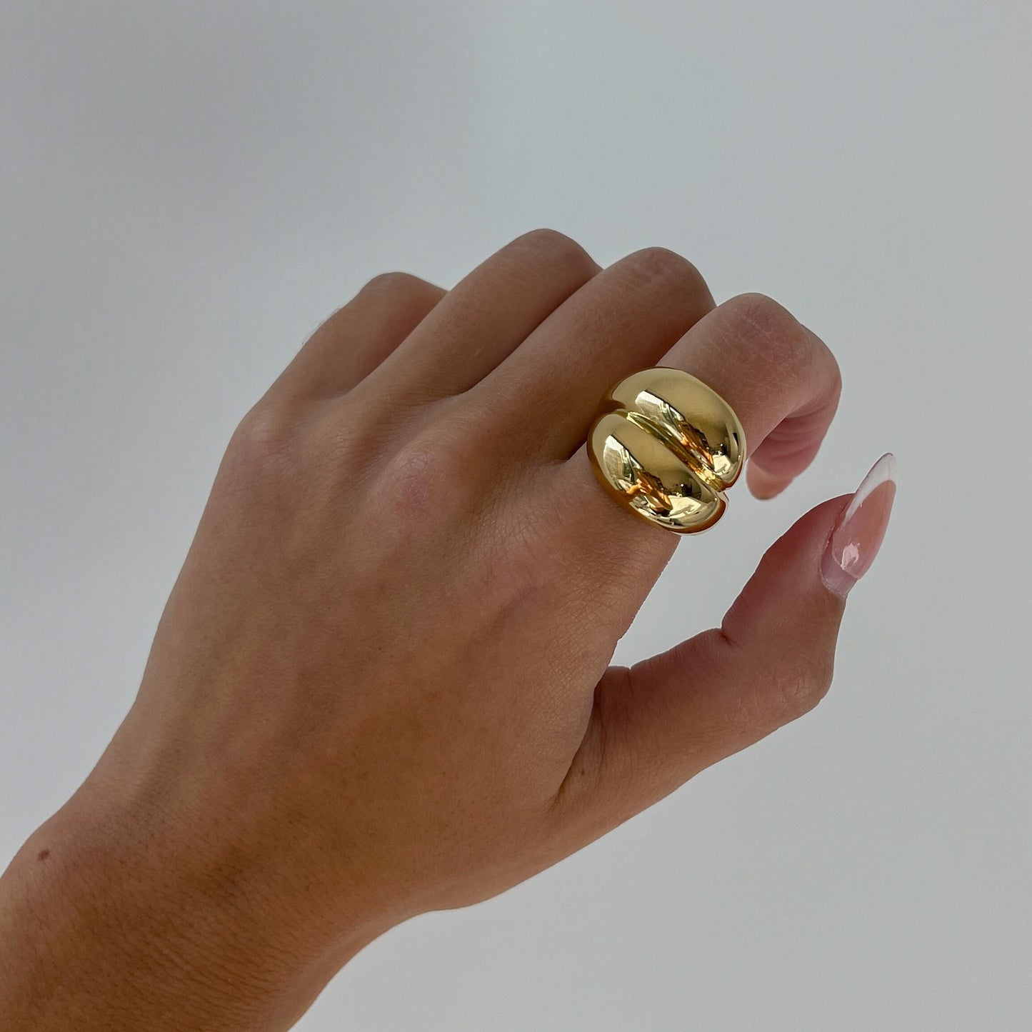 Gold Chunky Statement Dome Ring, large dome ring, minimalist ring, statement ring, dome bubble ring, modern dome ring, silver dome ring bold